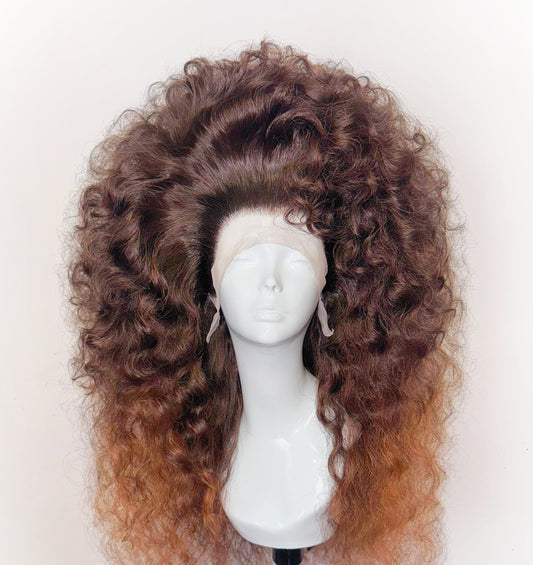 ÉireHeadRTW - Big Brown Ombre fluffy curl classic wig