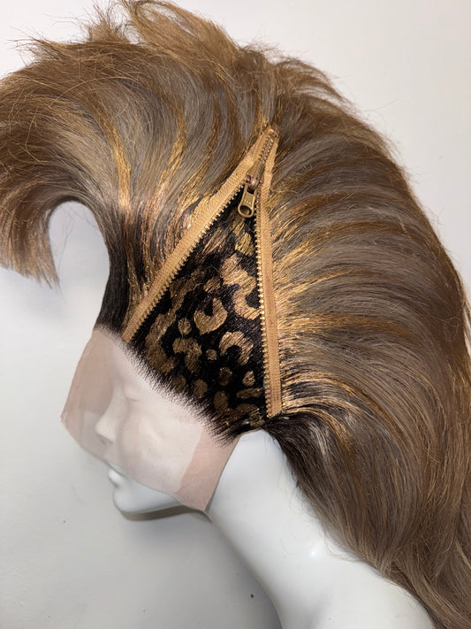 ÉireHeadRTW - leopard print and zipper Mohawk