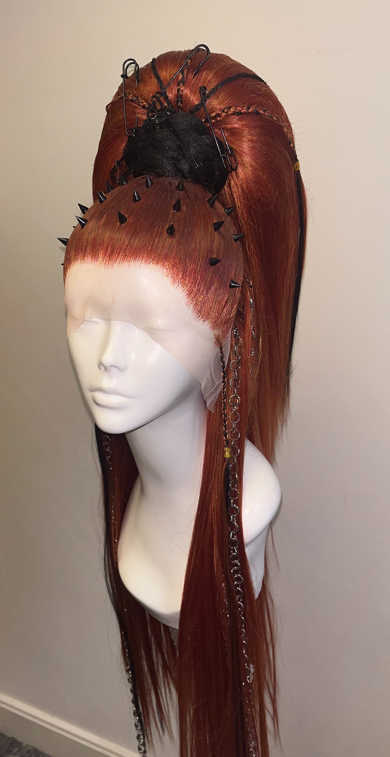 Punky ponytail half up-half down