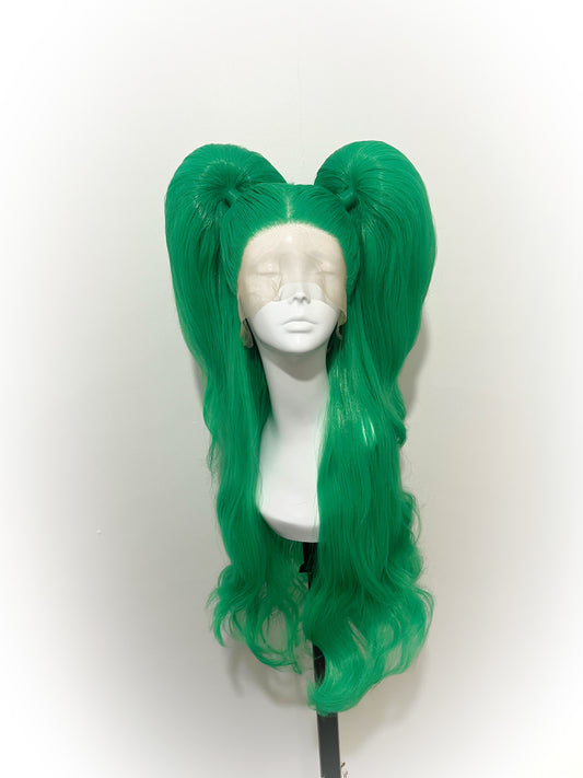 ÉireHeadRTW - green double ponytail